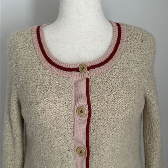 Charlie & Robin Anthropologie Wool Blend Romantic Boho Tiered Tulle Cardigan  M - Picture 4 of 13